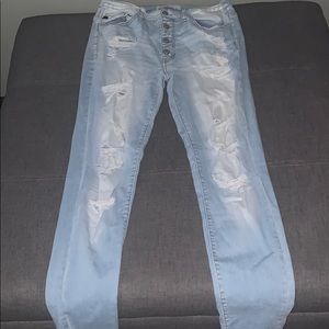 KanCan high waisted light denim distressed jeans